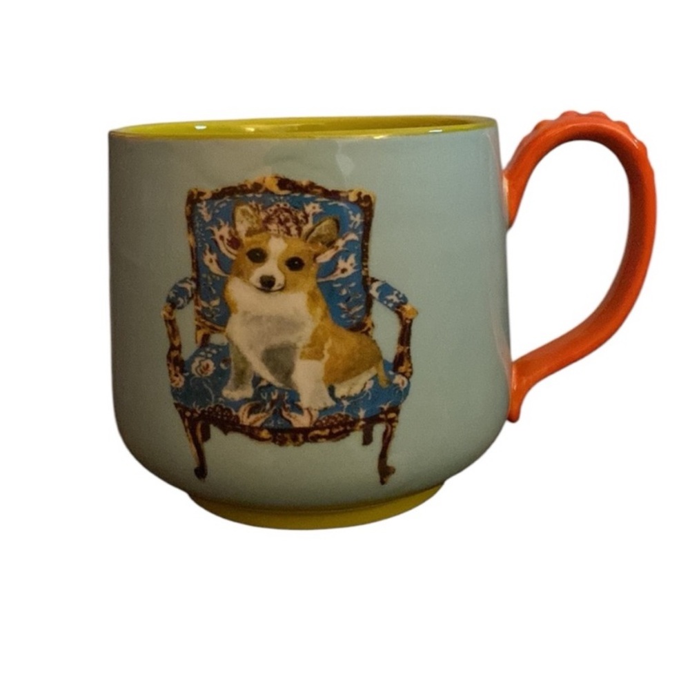 Anthropologie Sarah Raphael Balme Mug - Corgi on Chair
